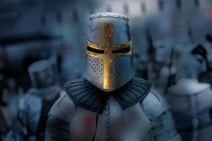 Medieval knight before the battle