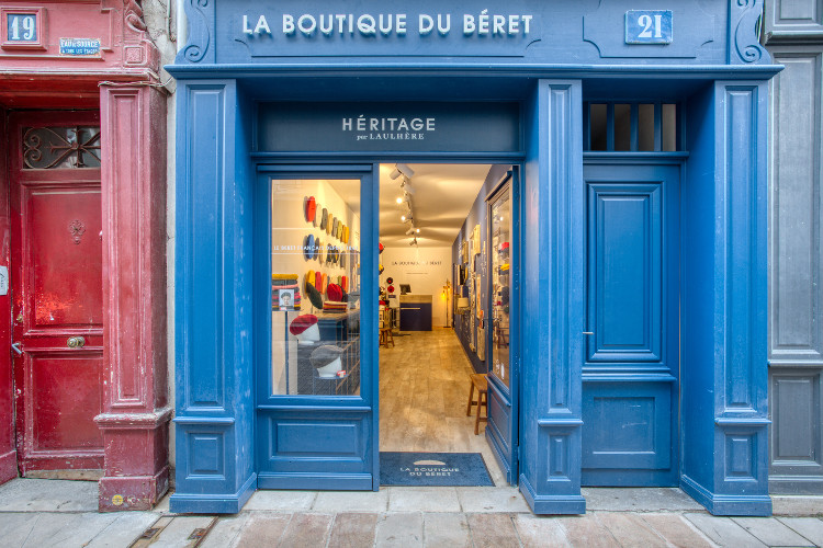 devanture de la boutique du béret