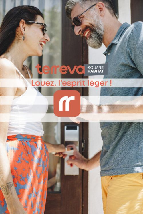 Publicité Terreva montrant un couple souriant