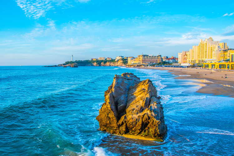 Vue sur la Grande Plage de Biarritz