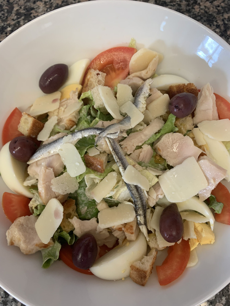 salade anchois de chez Pizza Giorgio