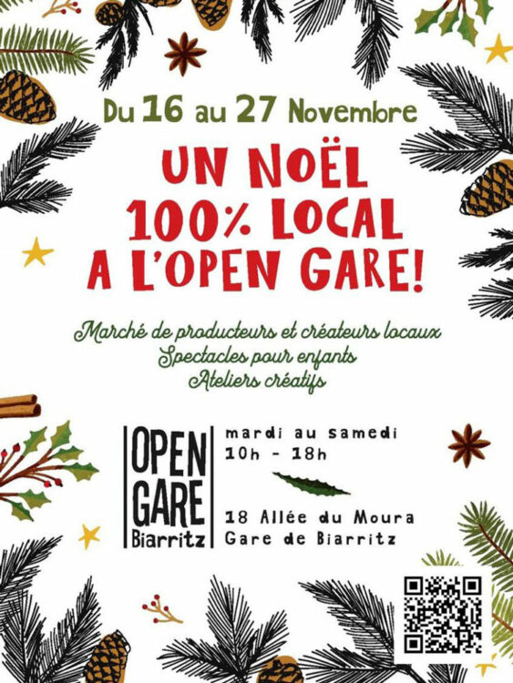 Marché de noel open gare sorties week-end pays basque 27 novembre