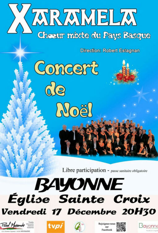 Affiche Xaramela concert de noel bayonne idées sorties week-end pays basque 18 décembre