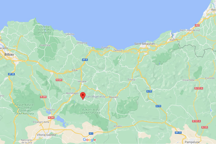 Google maps carte onati pays basque
