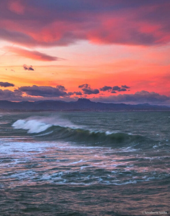 photo de la semaine instagram biarritz sunset vagues pays basque