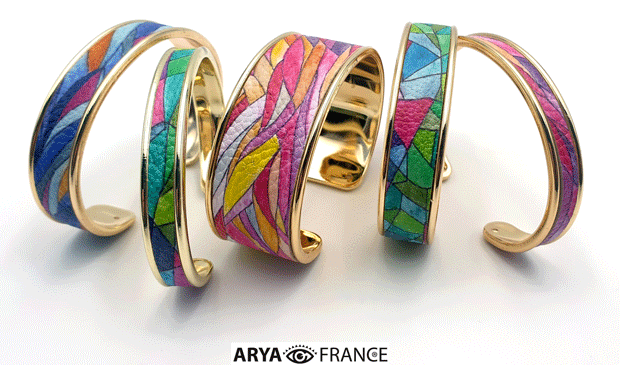 Bracelets-cuir-imprimé-aquarelles-arya-france-