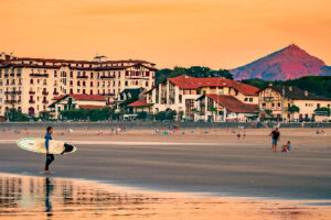 Cote Pays Basque en soirée