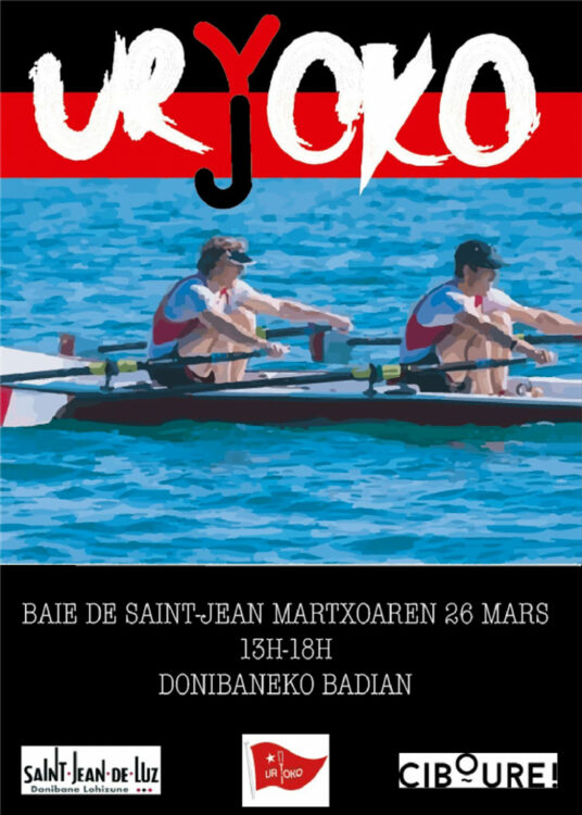 affiche regate baie aviron soca pays basque week-end 26 mars