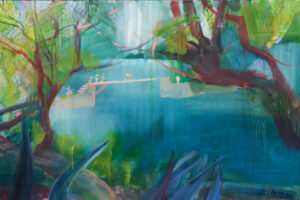 toile de Juliette June intitulée Jungle Harbour