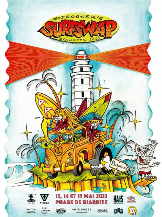 Affiche surfswap phare de biarritz 2022 week-end pays basque sorties