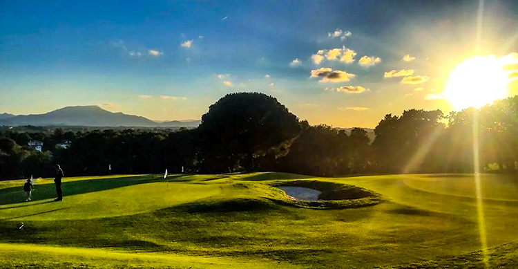 Le Golf d'Arcangues au coucher du soleil