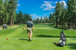 Joueur de golf dans le Pays Basque