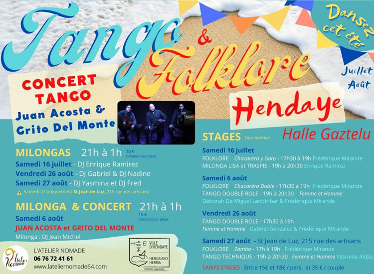 tango folklore hendaye milonga atelier nomade week-end pays basque