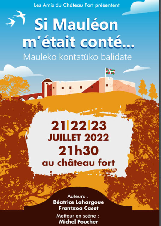 mauleon affiche amis du chateau spectacle week-end 23 juillet pays basque