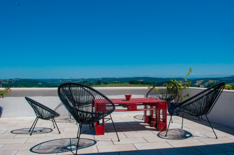 Terrasse maison de vacances Tropiques basques